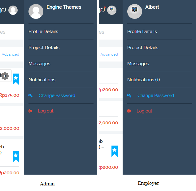 FreelanceEngine update 1.7 project detail tab on mobile